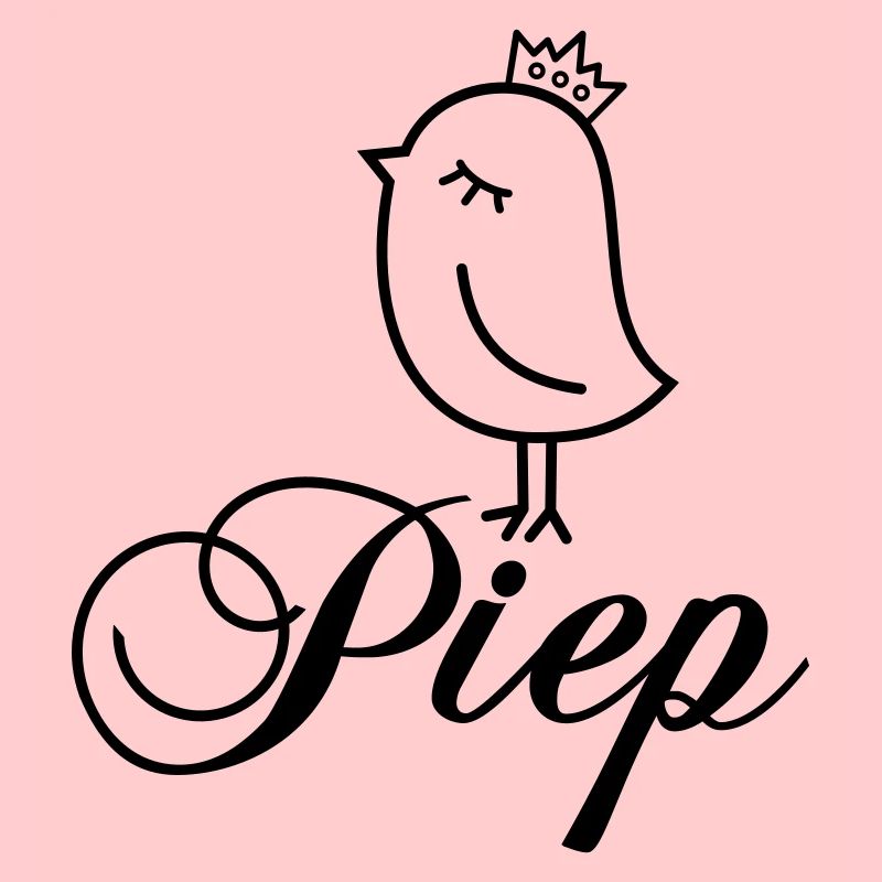 Spatz Piep mit Krone – Piepmatz Vogel Cartoon