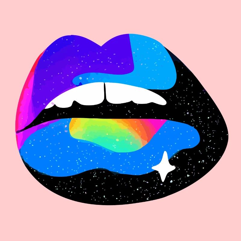 Kosmische Regenbogenlippen