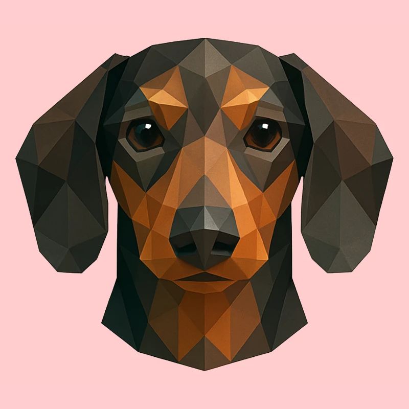 Cute Dachshund – Polygon Dog Design