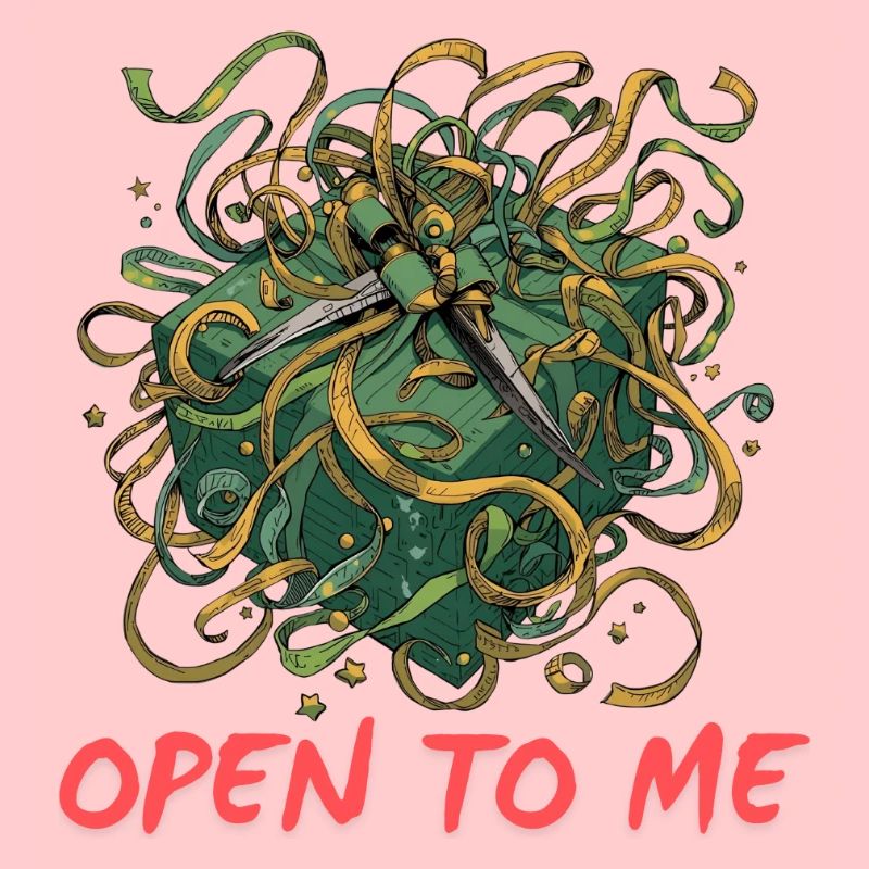 Coffre Vert Rubans et Ciseaux