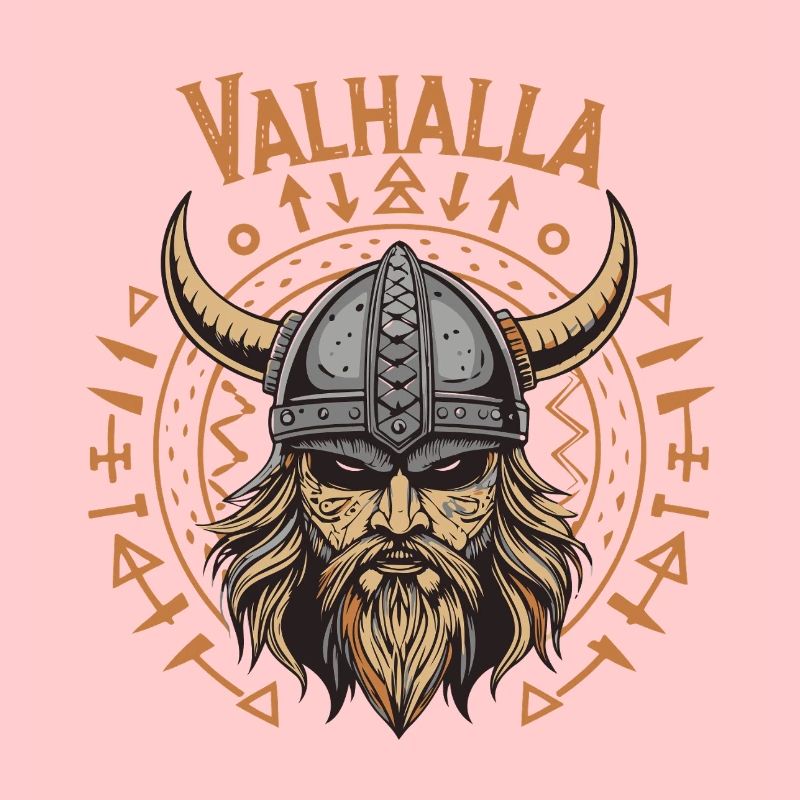 Mächtiger Wikinger mit Walhalla-Helm
