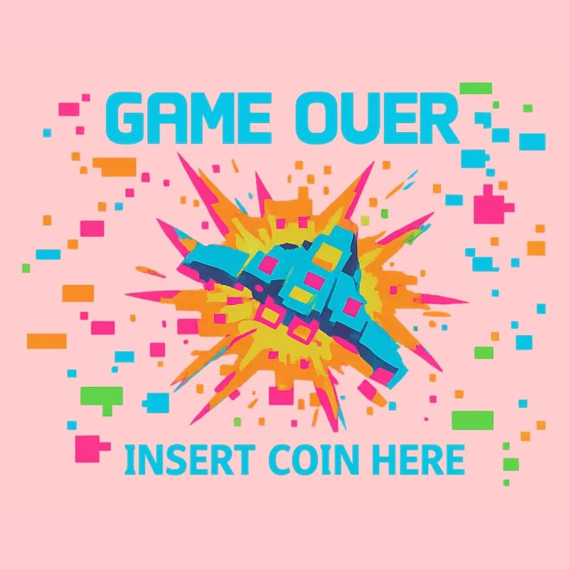 Game Over Neon Arcade Game