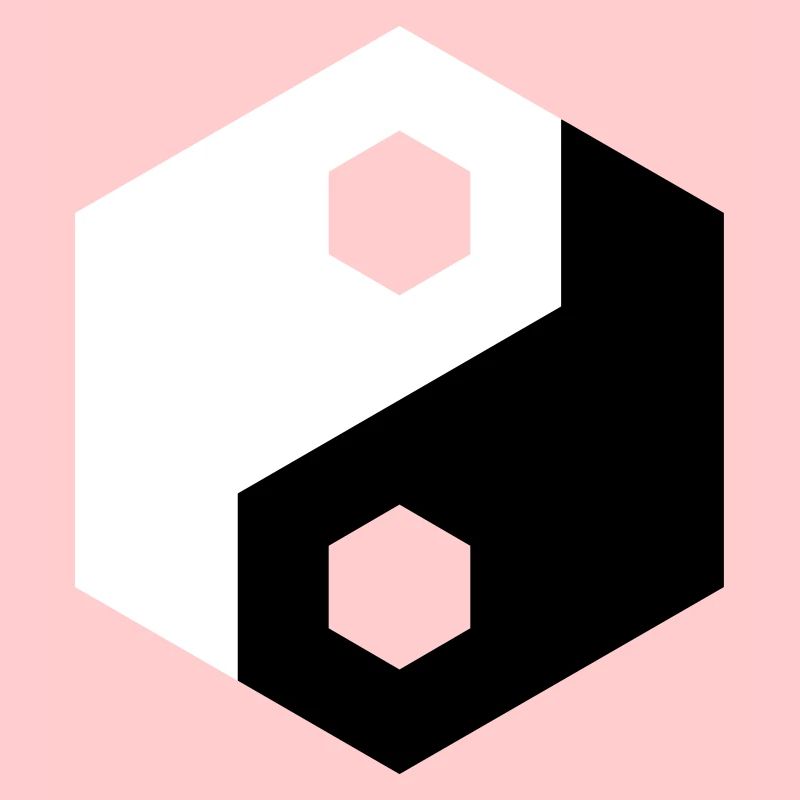 Hex-Ausschnitt Yin Yang