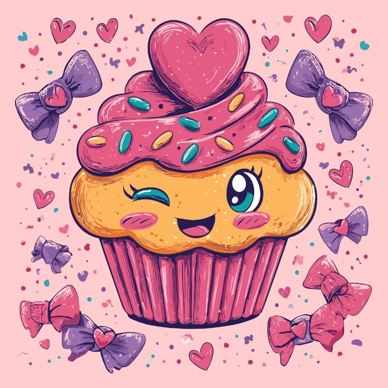 Herzsprinkle Cupcake Charme