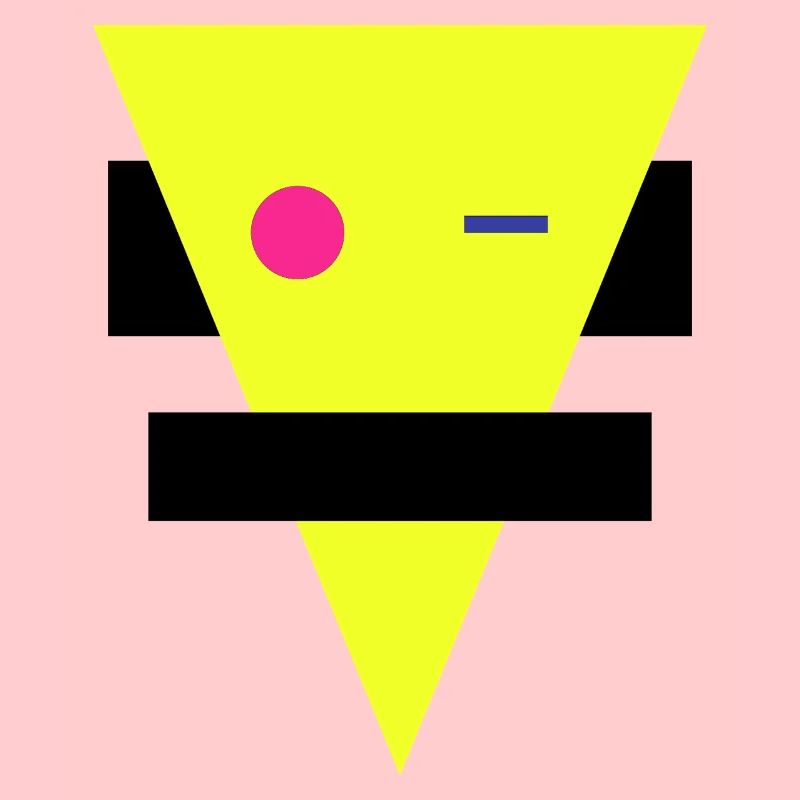 Neon Geometrische Silhouette