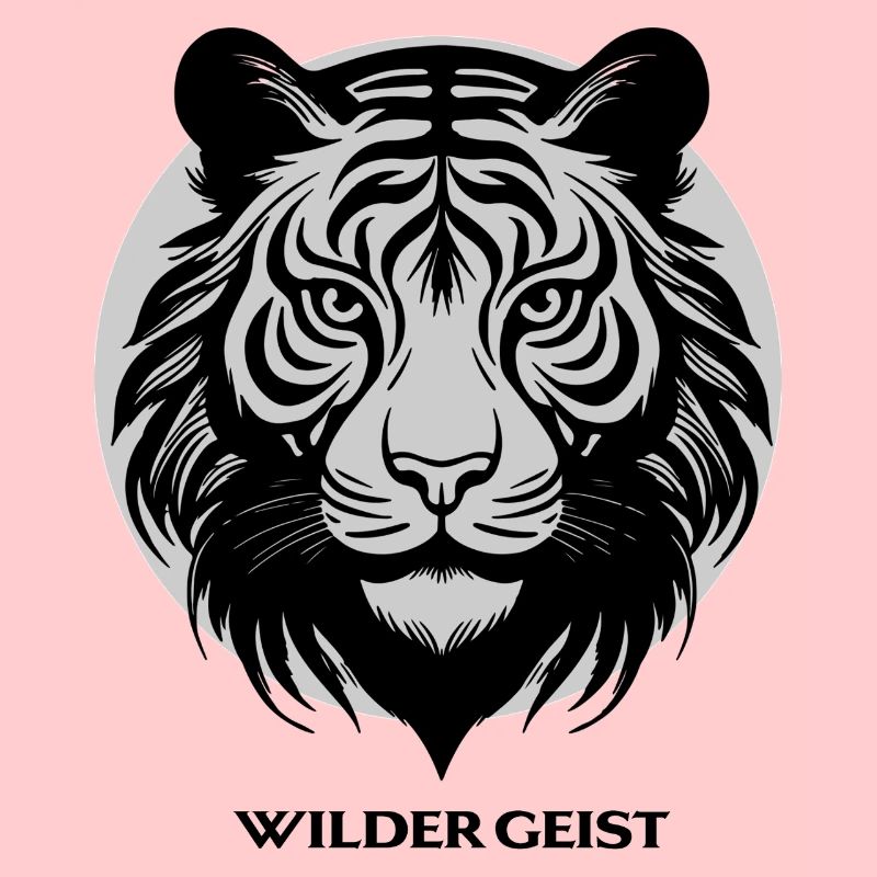 Visage de tigre dans un design circulaire
