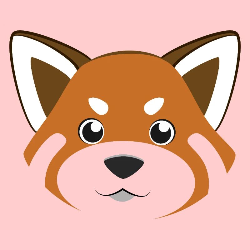 Süßes rotes Panda-Gesicht lustiges Tier-DIY-Kostüm