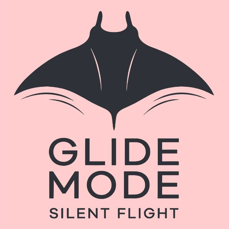 GLIDE MODE – minimalistische Mantarochen-Silhouett