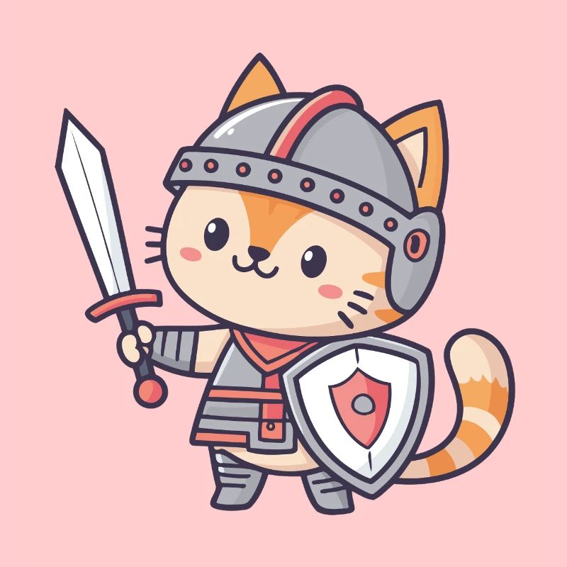 Miniature Knight Cat