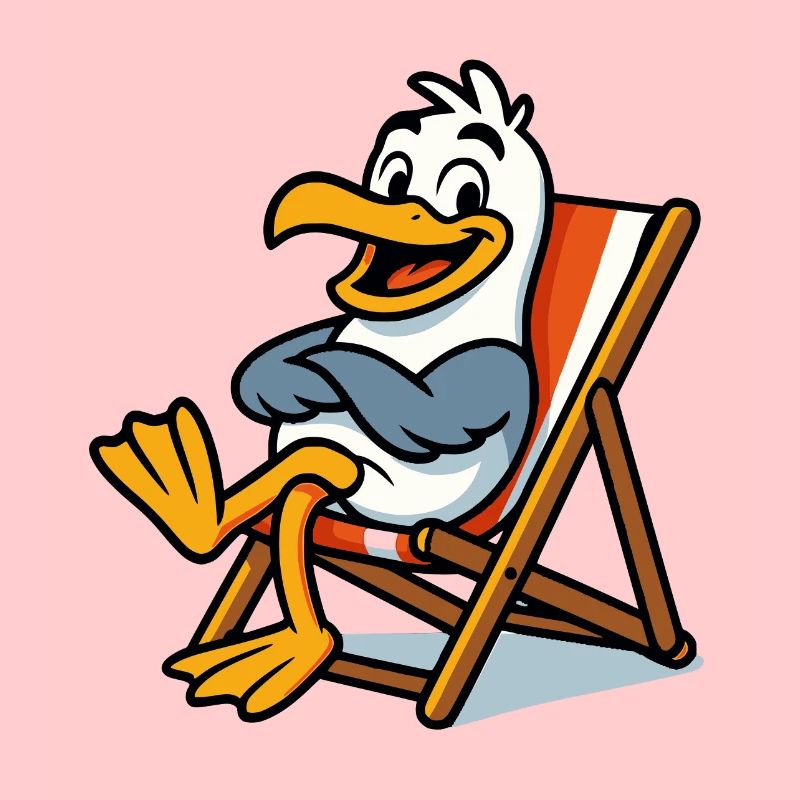 Lounge-Seemöwe am Strand