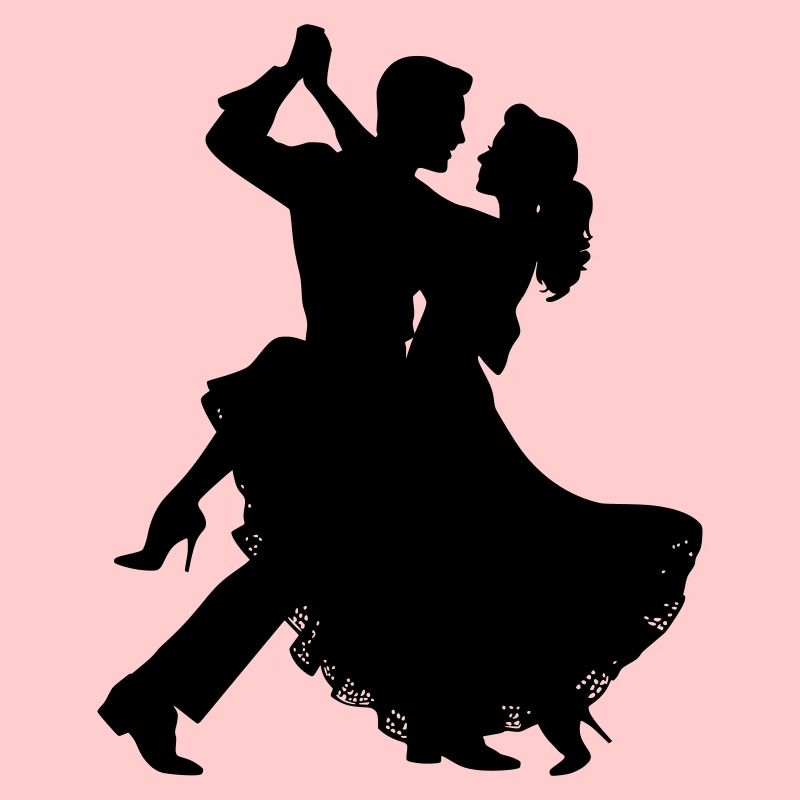 Silhouette du couple dansant | Motif de danse élégante