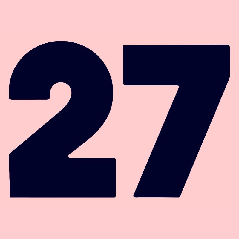 Emblème numérique en gras 27