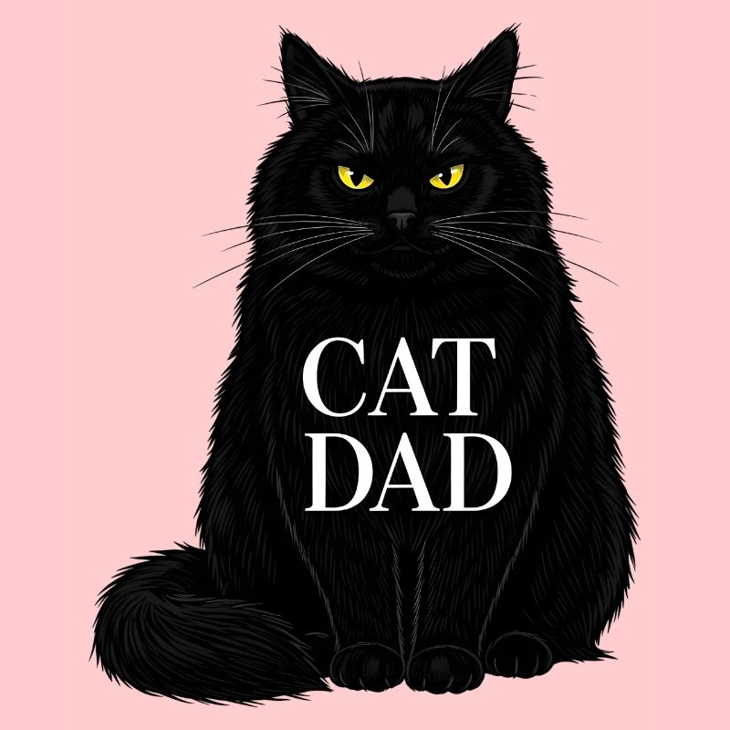 Cat Dad - Design d’illustration de chat noir