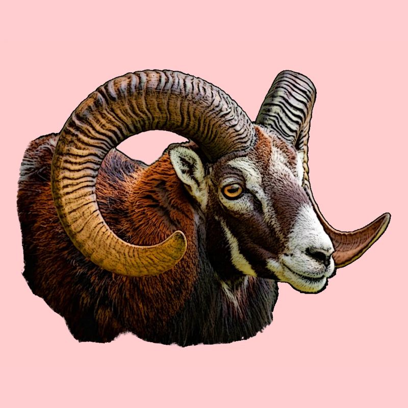 Mufflon Kopf