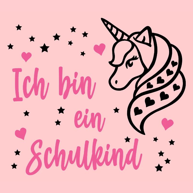 Ich bin ein Schulkind Schule Einschulung Einhorn