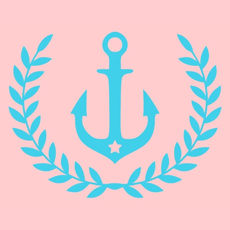 Anchor Wreath Nautical Emblem