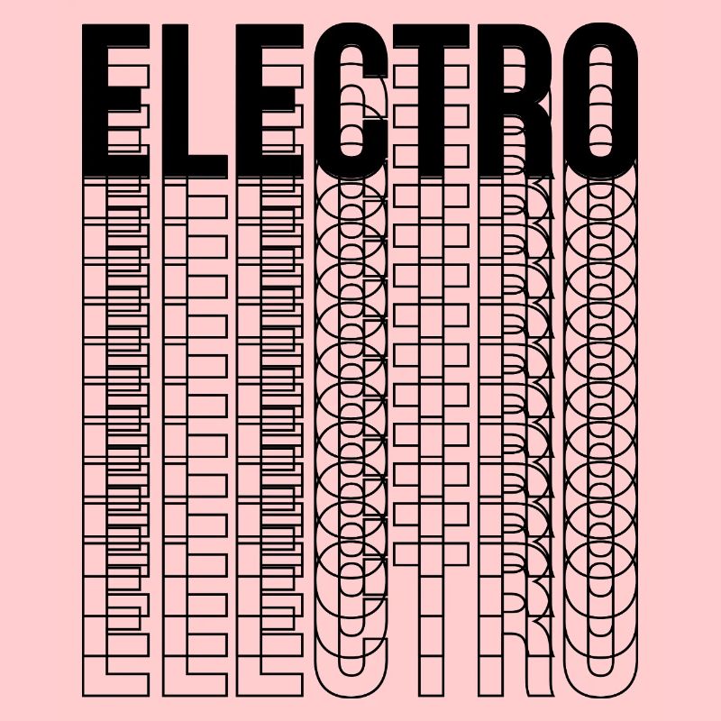 Electro music typography logo design