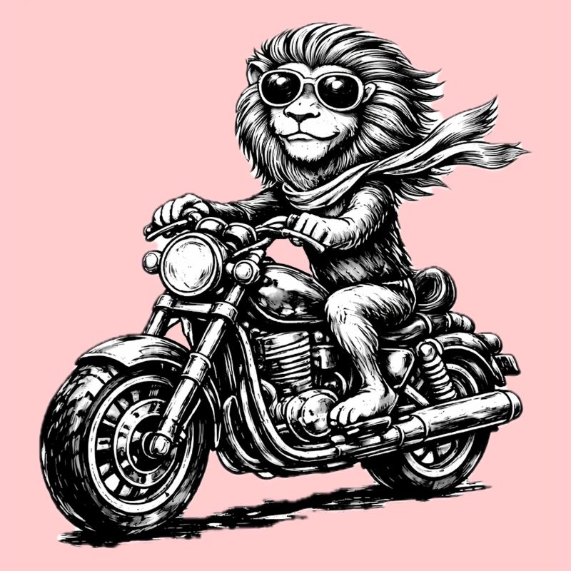 Affe auf Motorrad Schal
