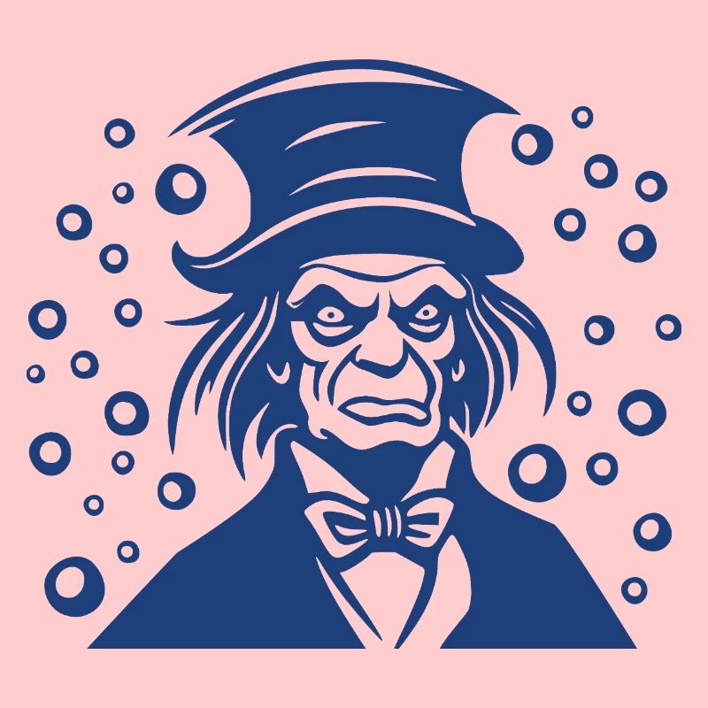Graphique de portrait plat d’Ebenezer Scrooge