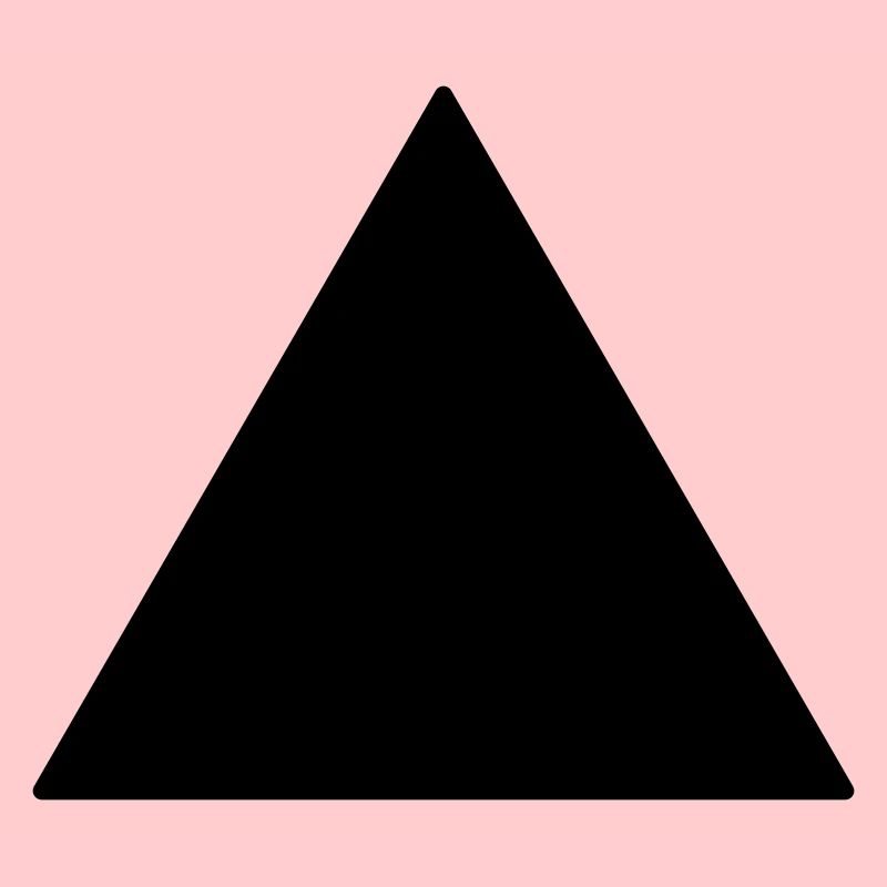 Triangle équilatéral de symbole noir