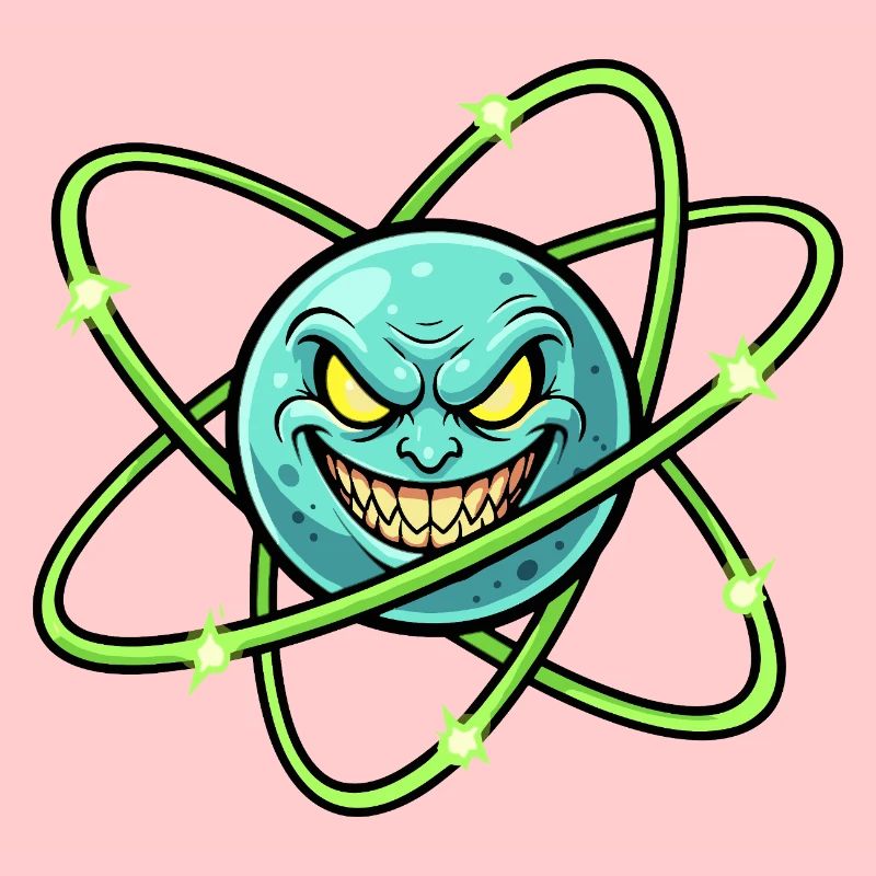 Grimmiger Mond mit Atomring