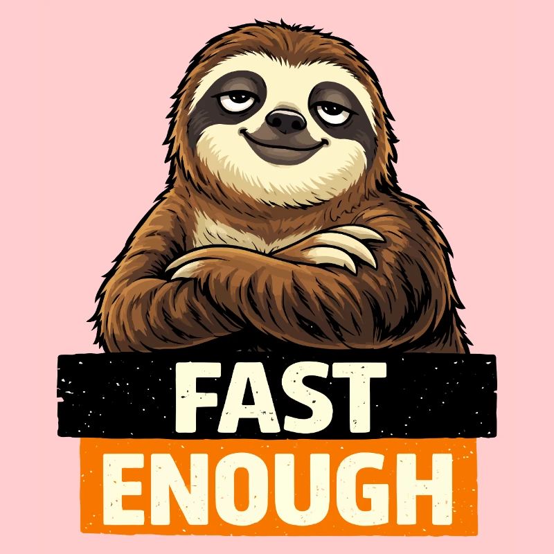 Fast Enough Sloth Graphic