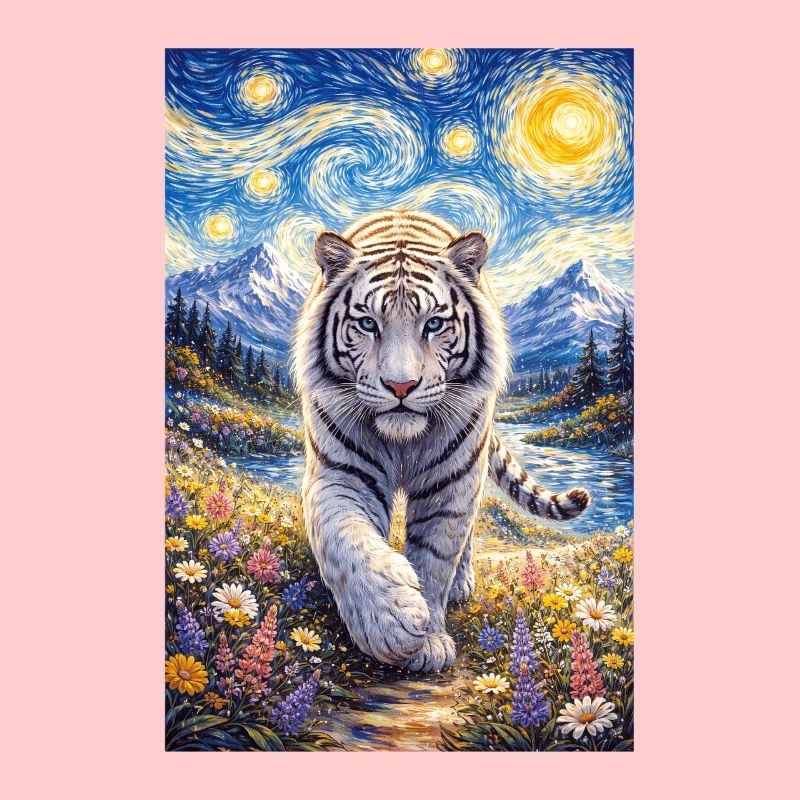 White Tiger Starry Night