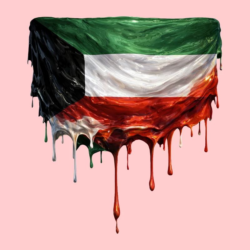 Art dégoulinant du drapeau du Koweït