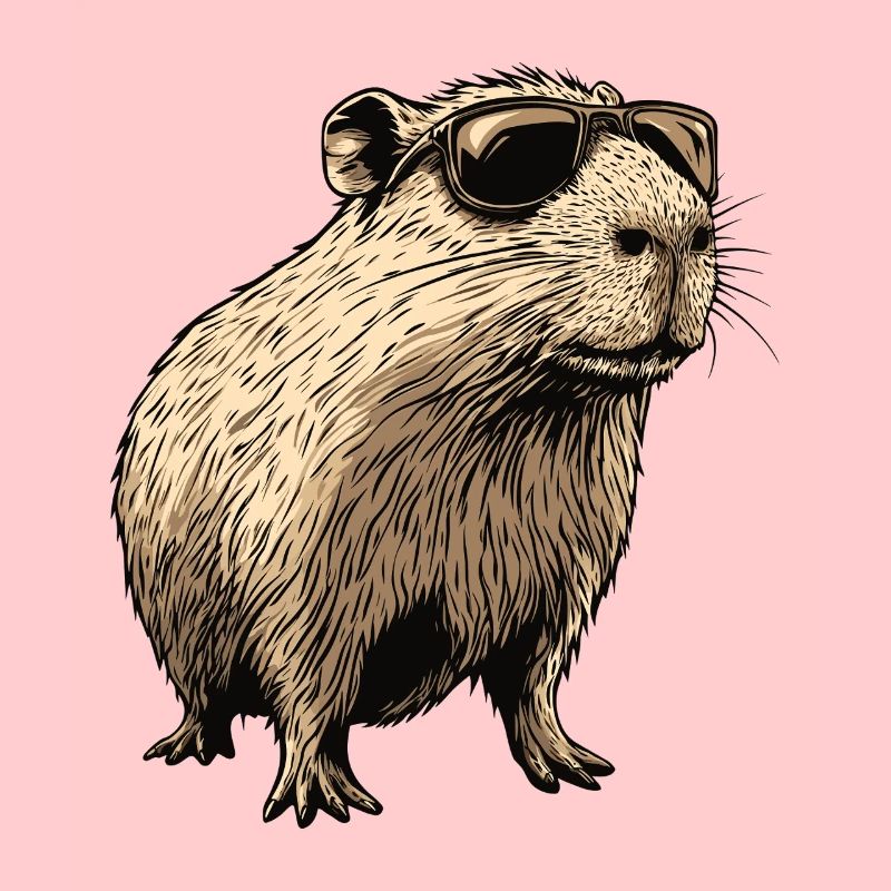 Capybara avec lunettes de soleil