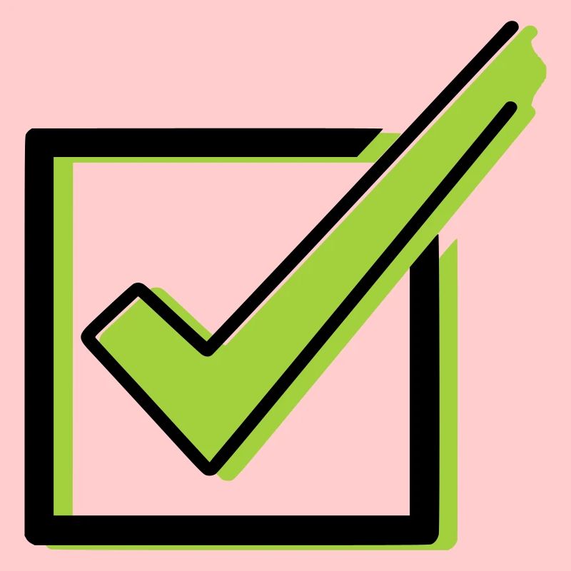 Häkchen Checkliste Box Comic