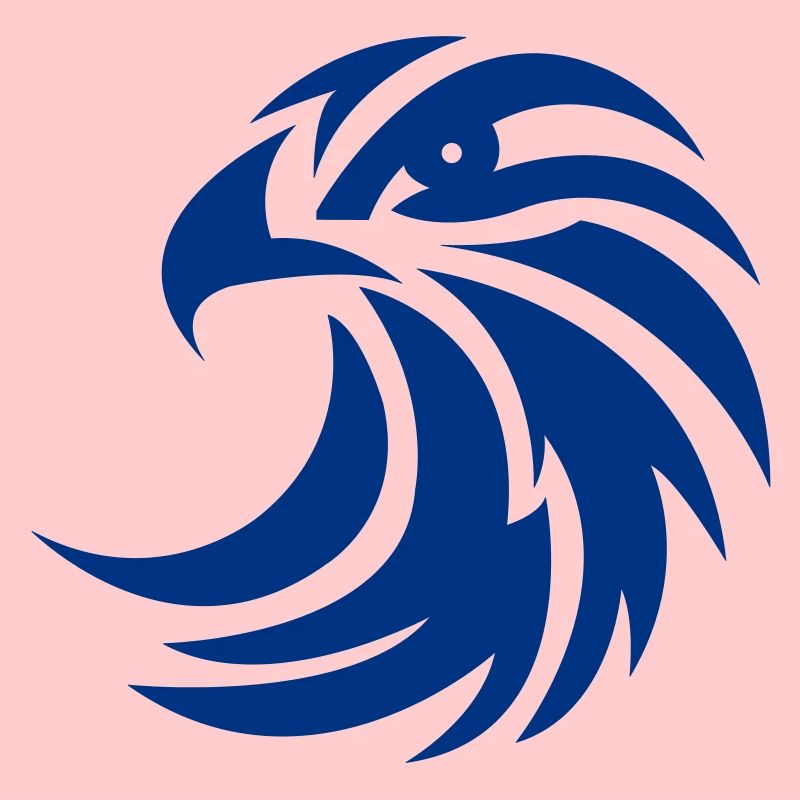 Blauer Phoenix Kreisdesign