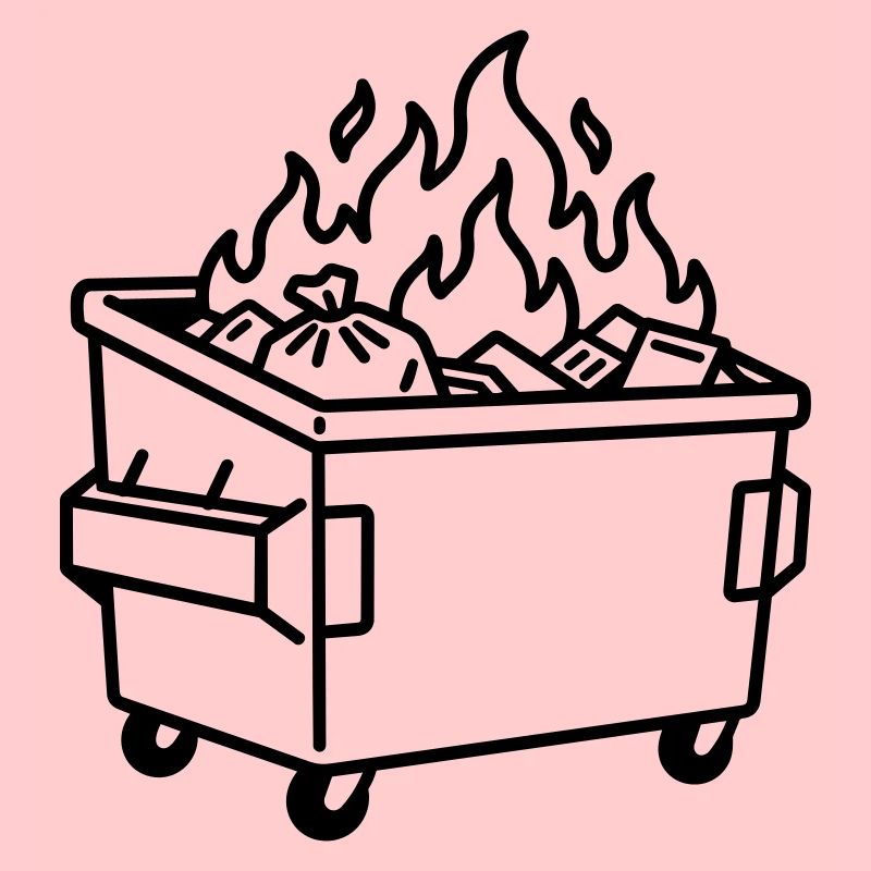 Müllcontainer-Feuer