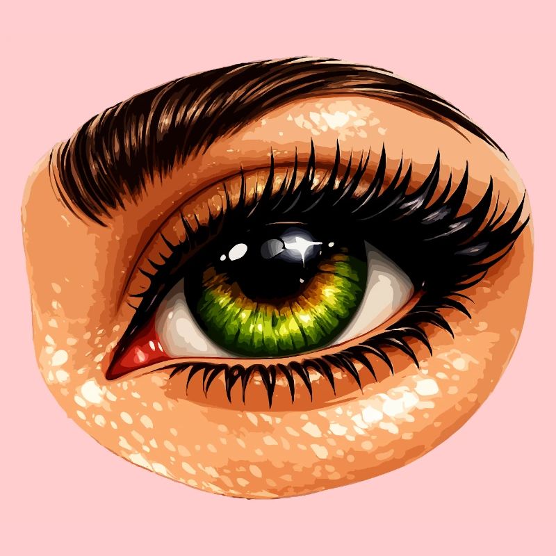 Illustration de l’œil vert