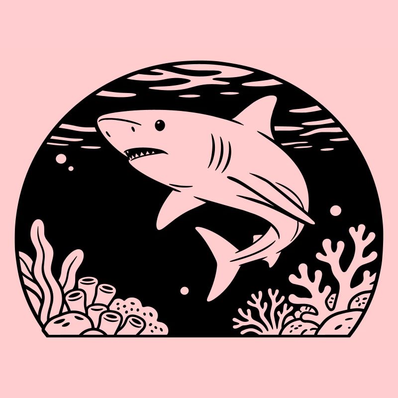 Requin avec corail