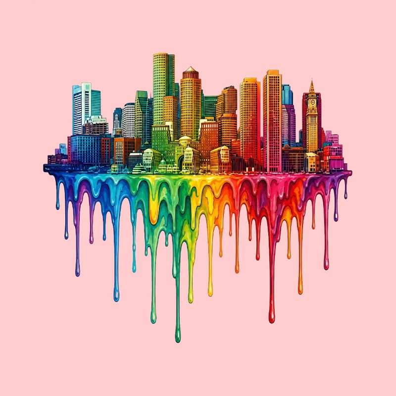 Boston Massachusetts Dripping Paint