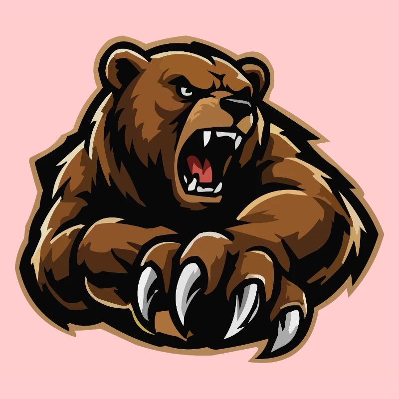 Angry Bear Claw Illustration