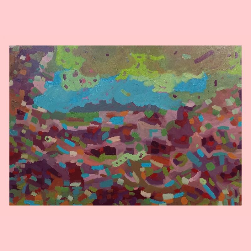 Buntglas-Chaos der Farben