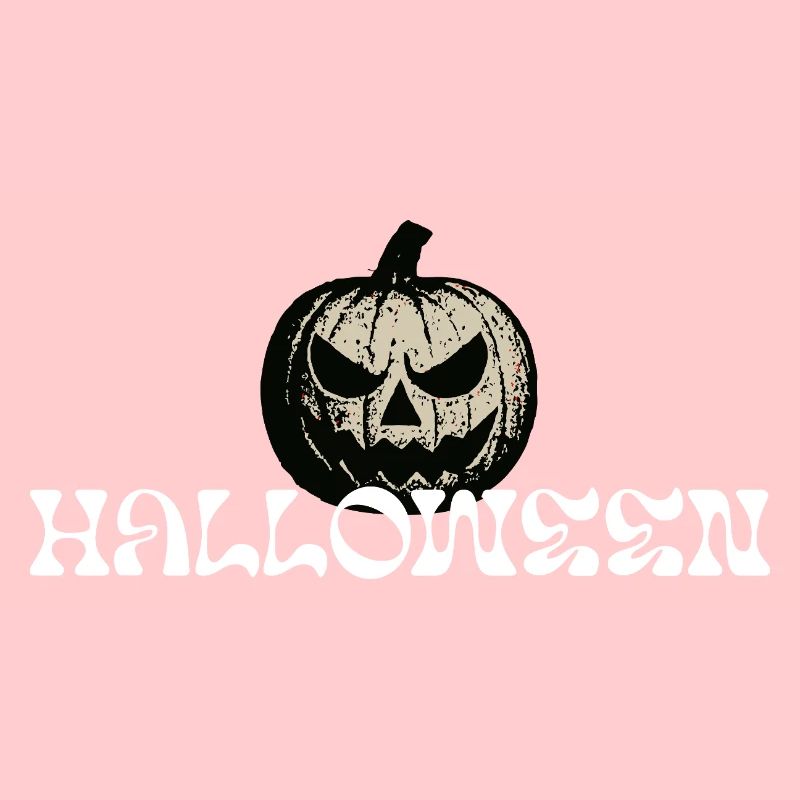 Conception de texte d’Halloween citrouille hantée
