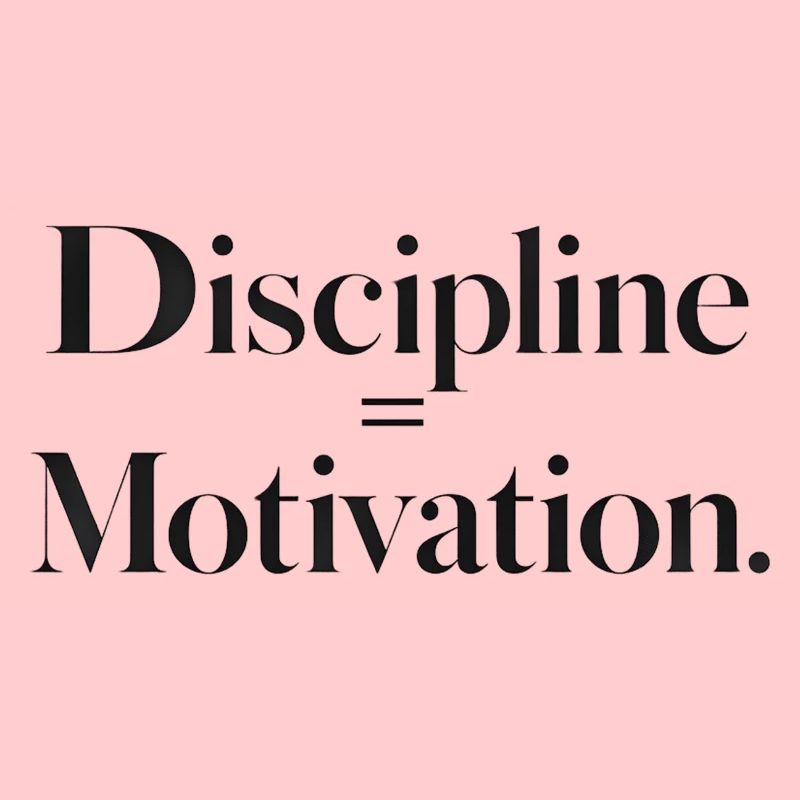 Disziplin Motivation Typografie