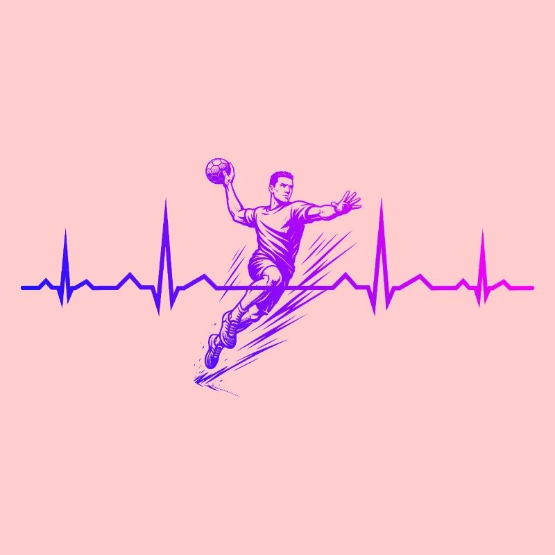 Message clair de handball pour hommes