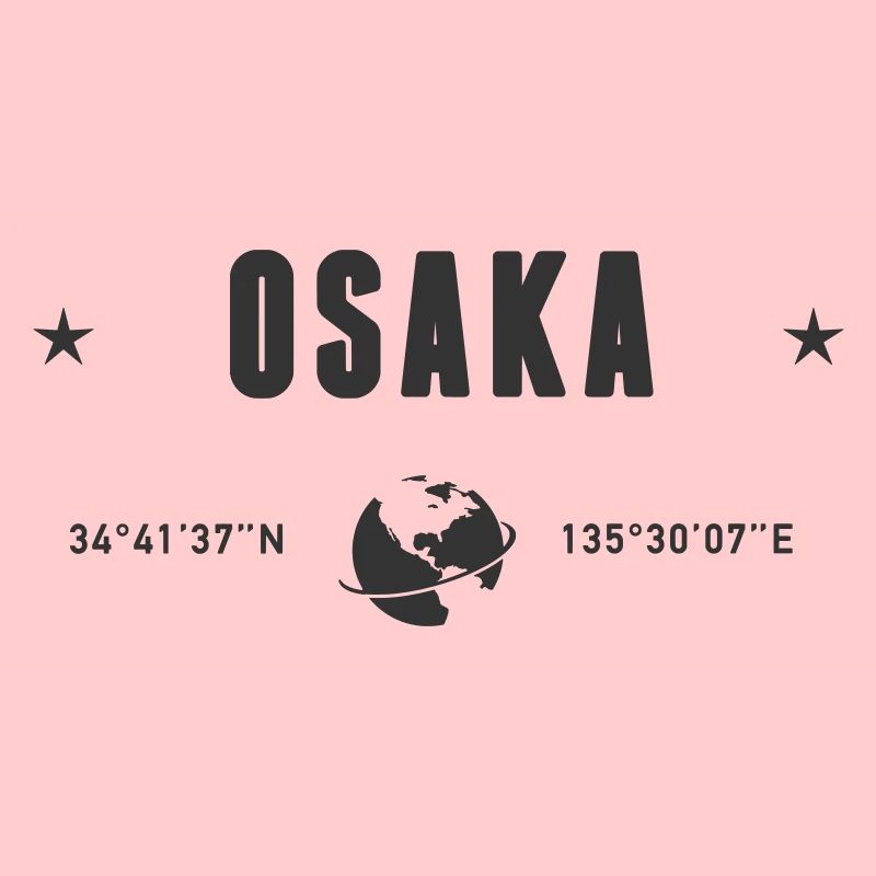 Osaka Japan Coordinates Planet Earth