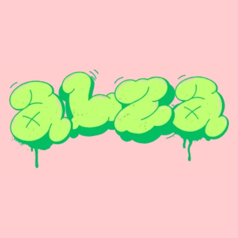 Conception de style graffiti vert vif