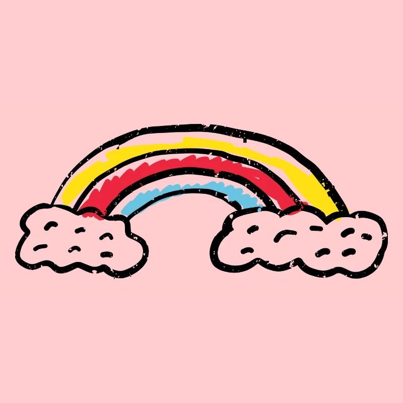 Regenbogen-Pinsel-Bogenstriche