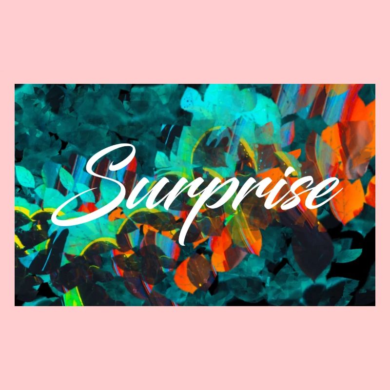 Surprise Colorée Feuillages Script
