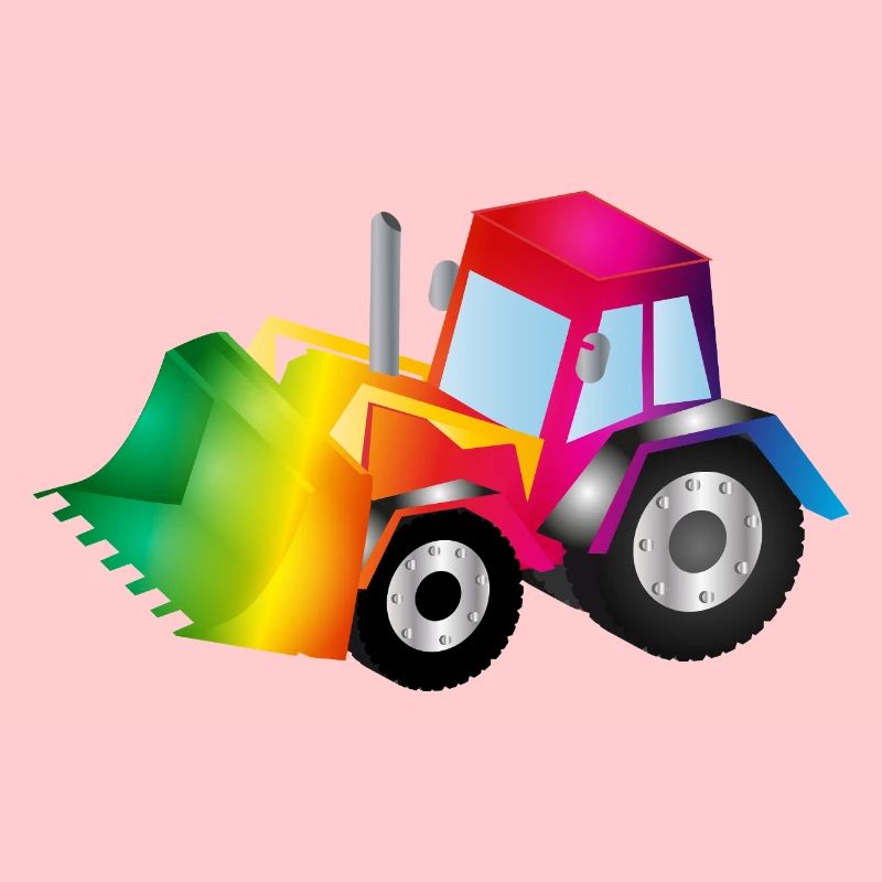 Regenbogen-Bagger voller Farbenfreude