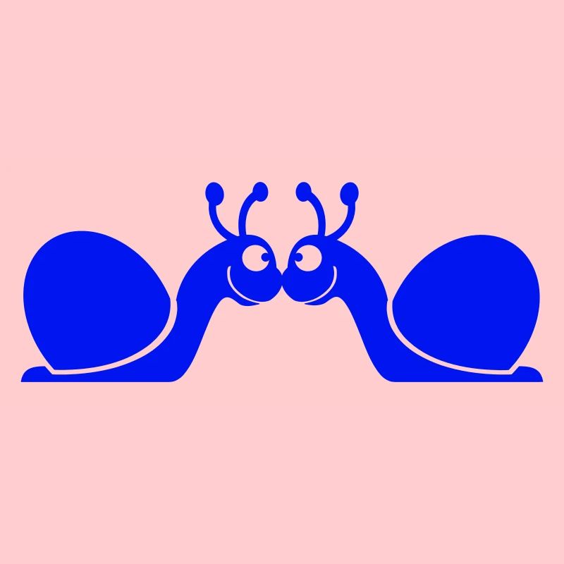 2 Snail Shell Snails Team In Love Friends