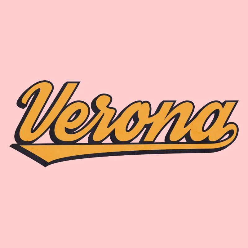 Logo rétro script de Vérone