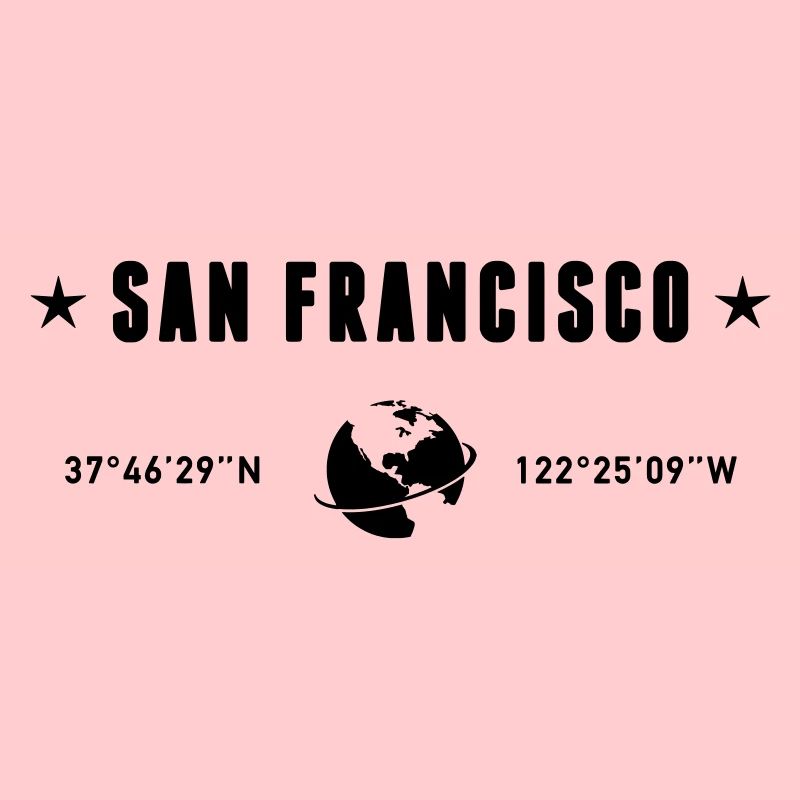 San Francisco Coordinates Planet Earth