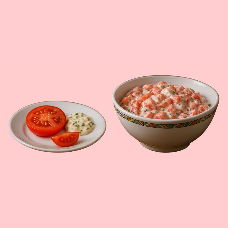 Tomaten Salat mit Schmand