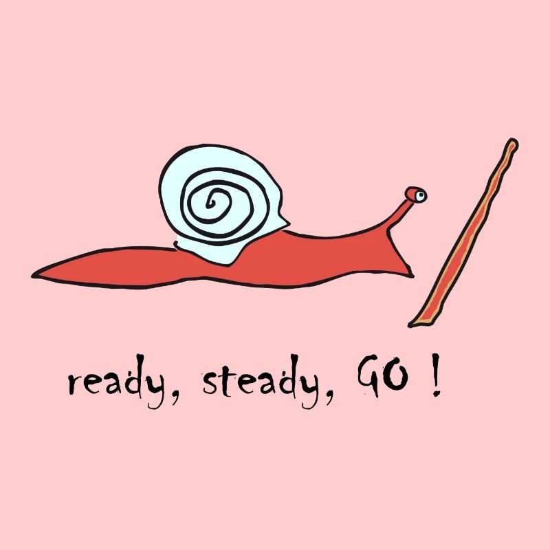 running snail -- ready, steady, GO !
